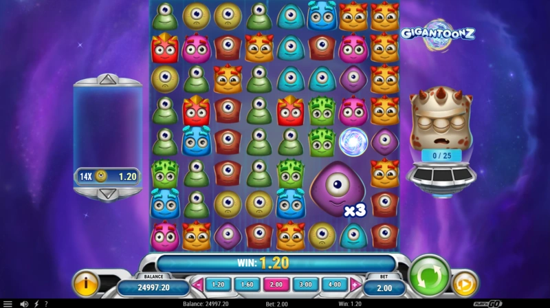 Gigantoonz slot features